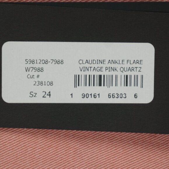 PAIGE Claudine High Rise Ankle Flare Jeans In Vintage Pink Quartz size 24 NWT - Picture 8 of 15